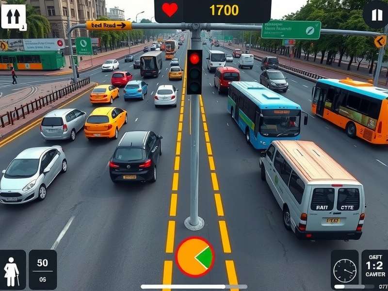 Urban Flow Pro strategy guide showing Delhi's Ring Road with bus priority lanes and backup routes marked